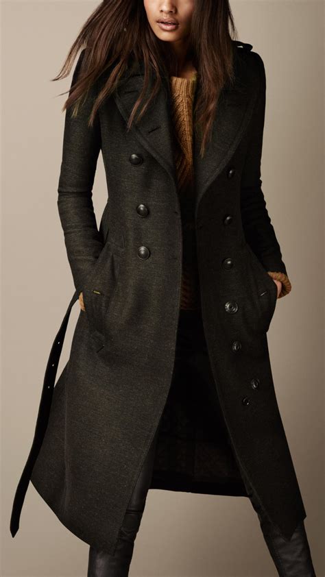 burberry olive green coat with wool lining|burberry check wool coats.